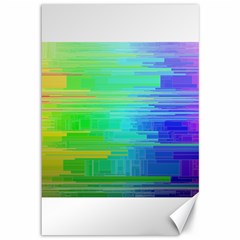 Colors Rainbow Pattern Canvas 12  X 18   by paulaoliveiradesign