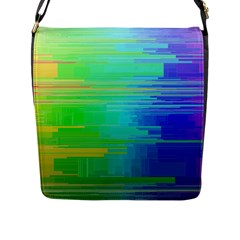 Colors Rainbow Pattern Flap Messenger Bag (l) 