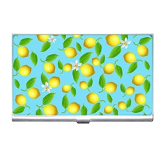 Lemon Pattern Business Card Holders by Valentinaart