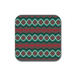 Ethnic Geometric Pattern Rubber Coaster (Square)  Front