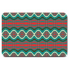 Ethnic Geometric Pattern Large Doormat  by linceazul