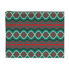 Ethnic Geometric Pattern Cosmetic Bag (xl) by linceazul