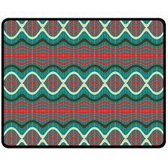 Ethnic Geometric Pattern Double Sided Fleece Blanket (medium)  by linceazul