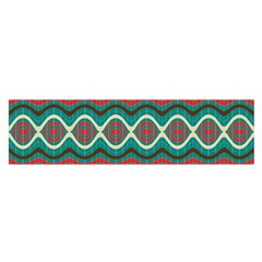 Ethnic Geometric Pattern Satin Scarf (oblong) by linceazul