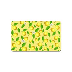 Lemon Pattern Magnet (name Card) by Valentinaart