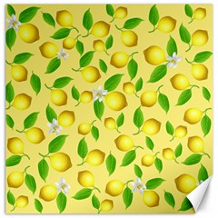 Lemon Pattern Canvas 20  X 20   by Valentinaart