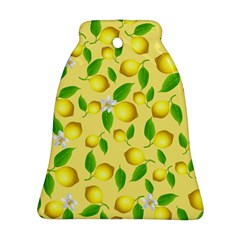 Lemon Pattern Bell Ornament (two Sides) by Valentinaart