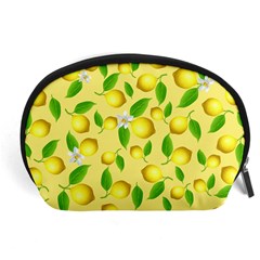 Lemon Pattern Accessory Pouches (large)  by Valentinaart