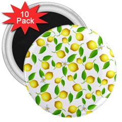 Lemon Pattern 3  Magnets (10 Pack)  by Valentinaart