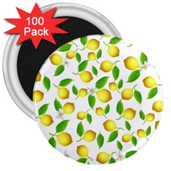 Lemon Pattern 3  Magnets (100 Pack) by Valentinaart