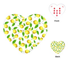 Lemon Pattern Playing Cards (heart)  by Valentinaart