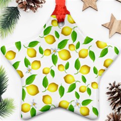 Lemon Pattern Star Ornament (two Sides) by Valentinaart