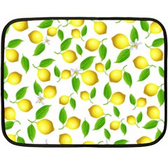 Lemon Pattern Fleece Blanket (mini) by Valentinaart