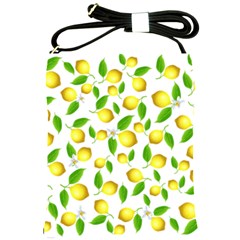 Lemon Pattern Shoulder Sling Bags by Valentinaart