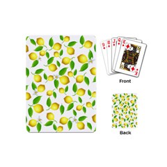 Lemon Pattern Playing Cards (mini)  by Valentinaart