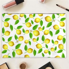 Lemon Pattern Cosmetic Bag (xxl)  by Valentinaart