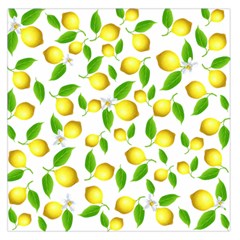 Lemon Pattern Large Satin Scarf (square) by Valentinaart