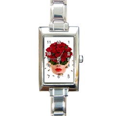 Beautiful Life Rectangle Italian Charm Watch by Valentinaart