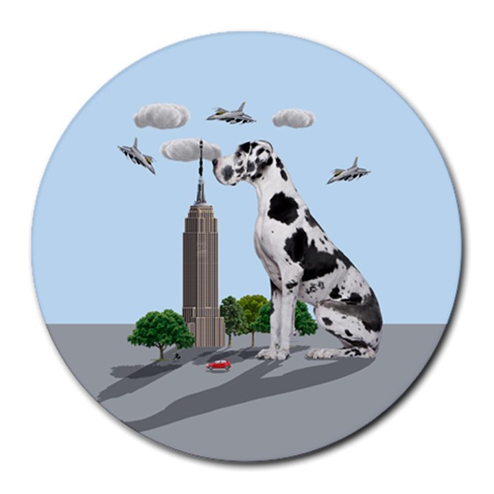 Great Dane Round Mousepads