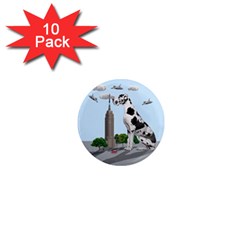 Great Dane 1  Mini Magnet (10 Pack)  by Valentinaart