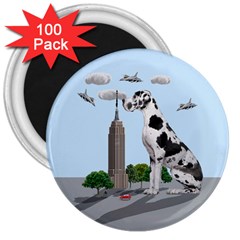 Great Dane 3  Magnets (100 Pack) by Valentinaart