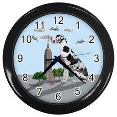 Great Dane Wall Clocks (black) by Valentinaart