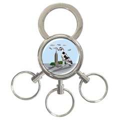 Great Dane 3-ring Key Chains by Valentinaart