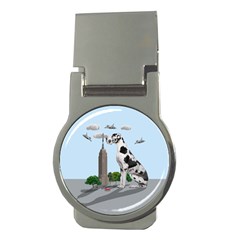 Great Dane Money Clips (round)  by Valentinaart