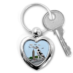 Great Dane Key Chains (heart)  by Valentinaart