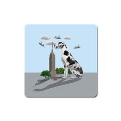 Great Dane Square Magnet by Valentinaart