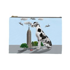 Great Dane Cosmetic Bag (large)  by Valentinaart