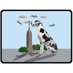 Great Dane Fleece Blanket (Large)  80 x60  Blanket Front