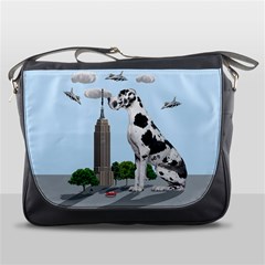 Great Dane Messenger Bags by Valentinaart