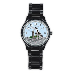 Great Dane Stainless Steel Round Watch by Valentinaart