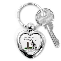 Great Dane Key Chains (heart)  by Valentinaart