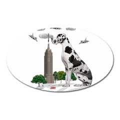 Great Dane Oval Magnet by Valentinaart