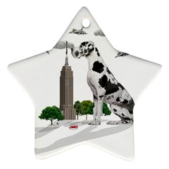 Great Dane Star Ornament (two Sides) by Valentinaart