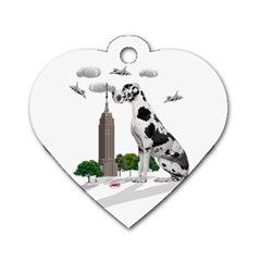 Great Dane Dog Tag Heart (one Side) by Valentinaart