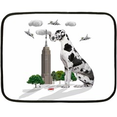 Great Dane Double Sided Fleece Blanket (mini)  by Valentinaart