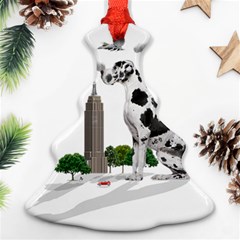 Great Dane Christmas Tree Ornament (two Sides) by Valentinaart