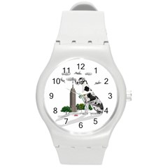 Great Dane Round Plastic Sport Watch (m) by Valentinaart