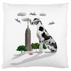 Great Dane Large Cushion Case (one Side) by Valentinaart