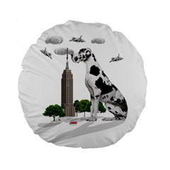 Great Dane Standard 15  Premium Round Cushions by Valentinaart