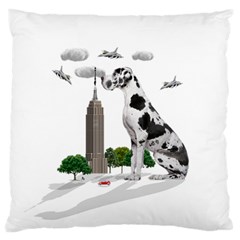 Great Dane Large Flano Cushion Case (two Sides) by Valentinaart