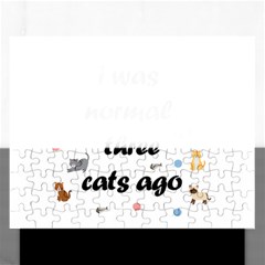 I Was Normal Three Cats Ago Rectangular Jigsaw Puzzl by Valentinaart