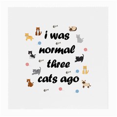 I Was Normal Three Cats Ago Medium Glasses Cloth by Valentinaart