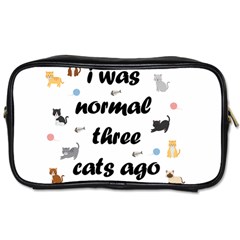 I Was Normal Three Cats Ago Toiletries Bags by Valentinaart