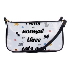 I Was Normal Three Cats Ago Shoulder Clutch Bags by Valentinaart