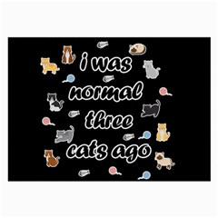 I Was Normal Three Cats Ago Large Glasses Cloth by Valentinaart