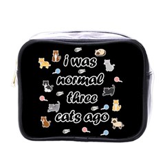 I Was Normal Three Cats Ago Mini Toiletries Bags by Valentinaart